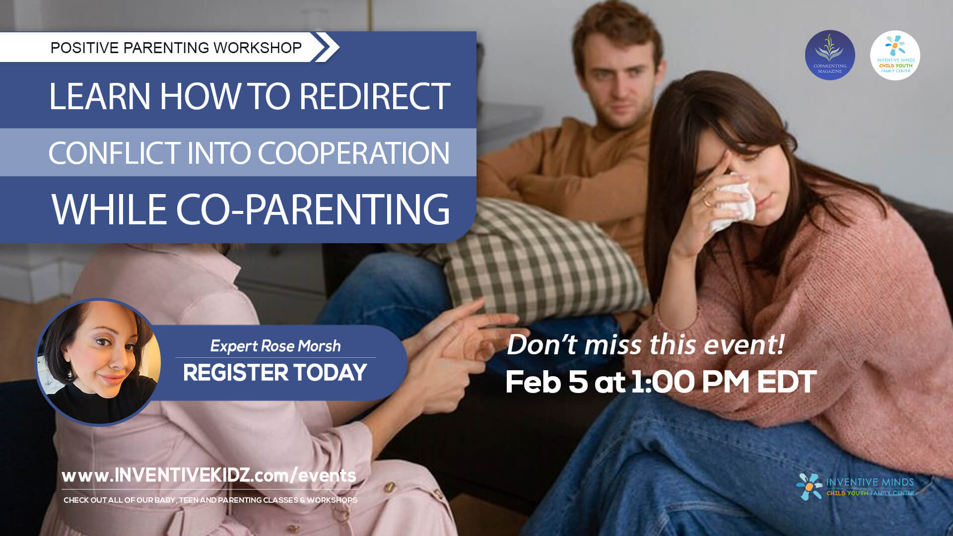 Learn How to Redirect Conflict into Cooperation While Co-Parenting | Inventive Minds Kidz Academy Event Featured Image